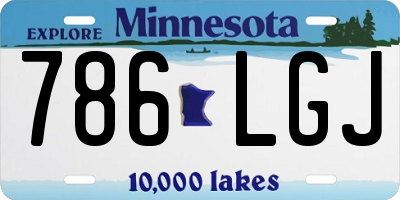MN license plate 786LGJ