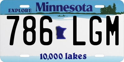 MN license plate 786LGM