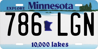 MN license plate 786LGN