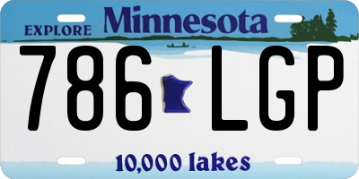 MN license plate 786LGP