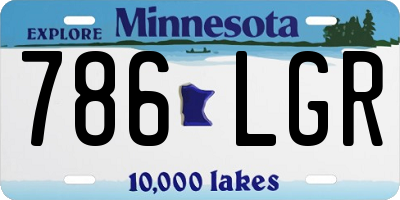 MN license plate 786LGR