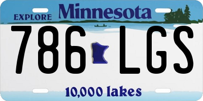 MN license plate 786LGS