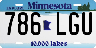 MN license plate 786LGU