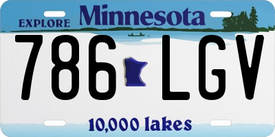 MN license plate 786LGV