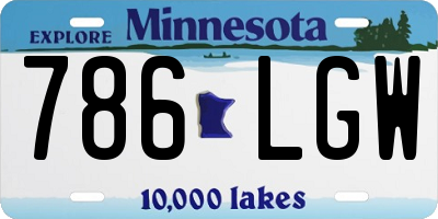 MN license plate 786LGW