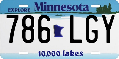 MN license plate 786LGY