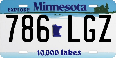 MN license plate 786LGZ
