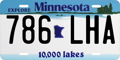 MN license plate 786LHA