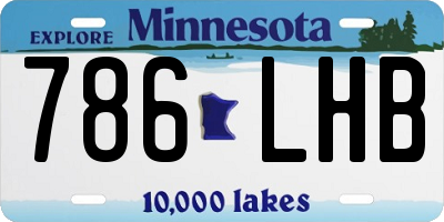 MN license plate 786LHB