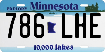 MN license plate 786LHE