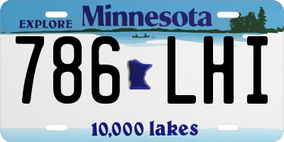 MN license plate 786LHI