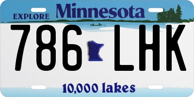 MN license plate 786LHK