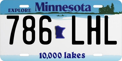 MN license plate 786LHL