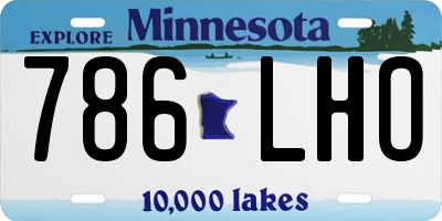MN license plate 786LHO