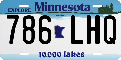 MN license plate 786LHQ