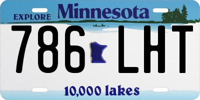 MN license plate 786LHT
