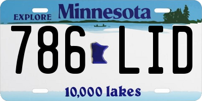 MN license plate 786LID