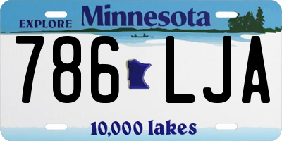 MN license plate 786LJA