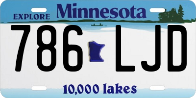 MN license plate 786LJD