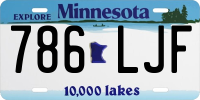 MN license plate 786LJF