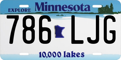 MN license plate 786LJG