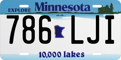 MN license plate 786LJI