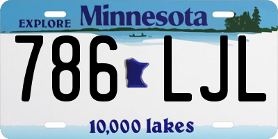 MN license plate 786LJL