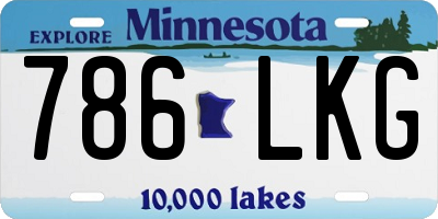 MN license plate 786LKG