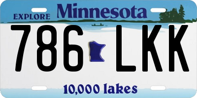 MN license plate 786LKK