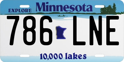 MN license plate 786LNE