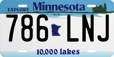 MN license plate 786LNJ