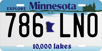 MN license plate 786LNO