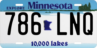 MN license plate 786LNQ