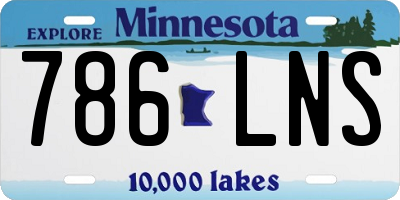 MN license plate 786LNS