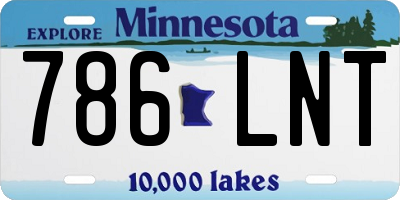 MN license plate 786LNT