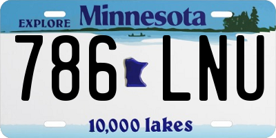 MN license plate 786LNU