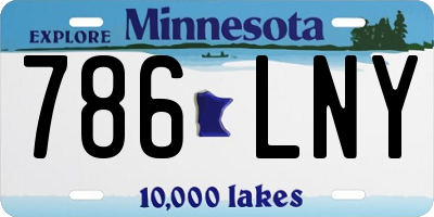 MN license plate 786LNY