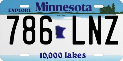 MN license plate 786LNZ