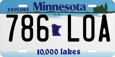 MN license plate 786LOA