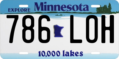 MN license plate 786LOH