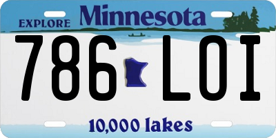 MN license plate 786LOI