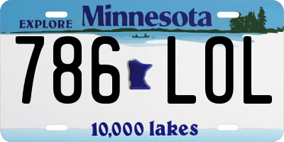 MN license plate 786LOL