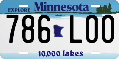 MN license plate 786LOO