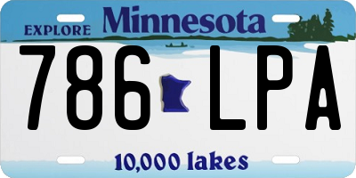 MN license plate 786LPA