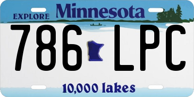 MN license plate 786LPC