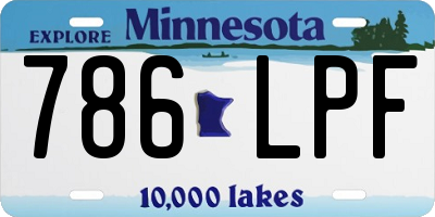 MN license plate 786LPF