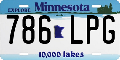 MN license plate 786LPG