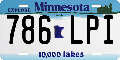 MN license plate 786LPI