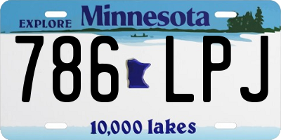 MN license plate 786LPJ
