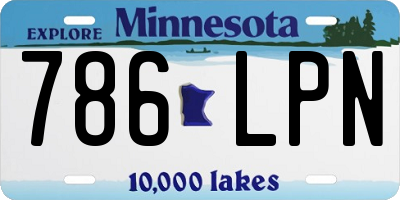 MN license plate 786LPN